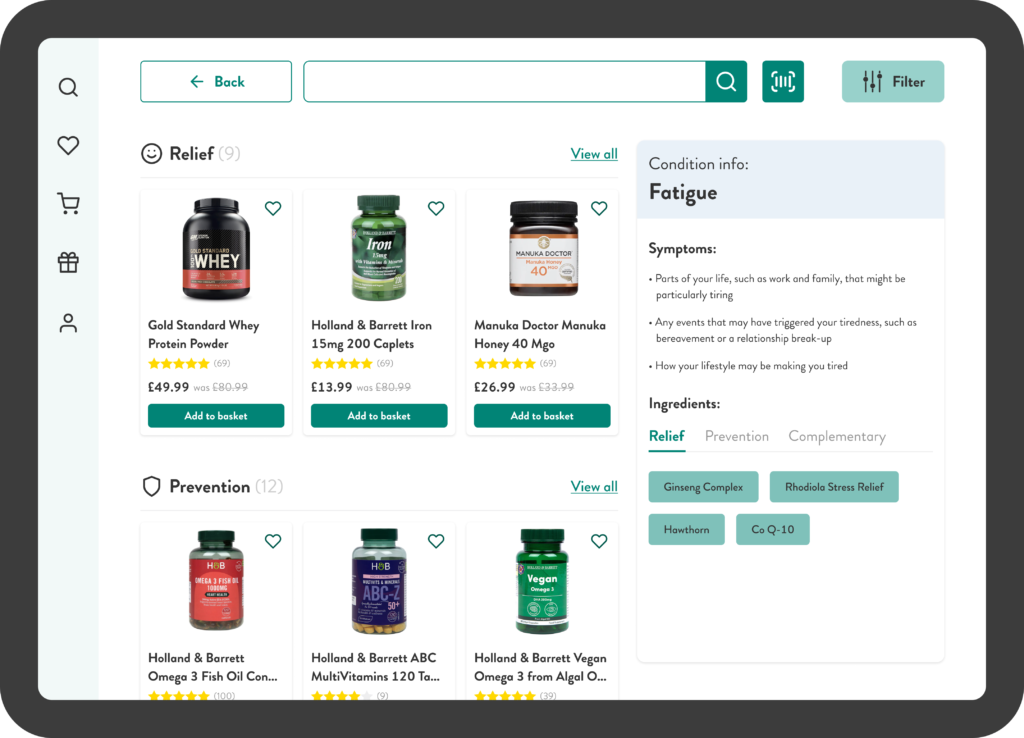Cerebro - design choices wireframe