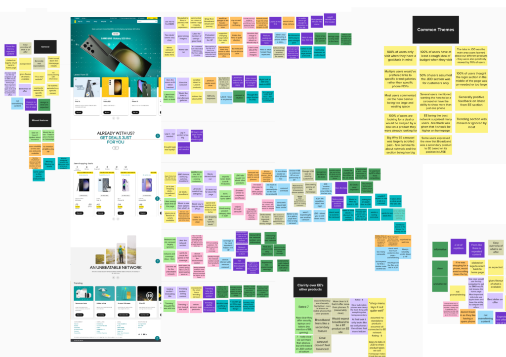 Homepage research feedback